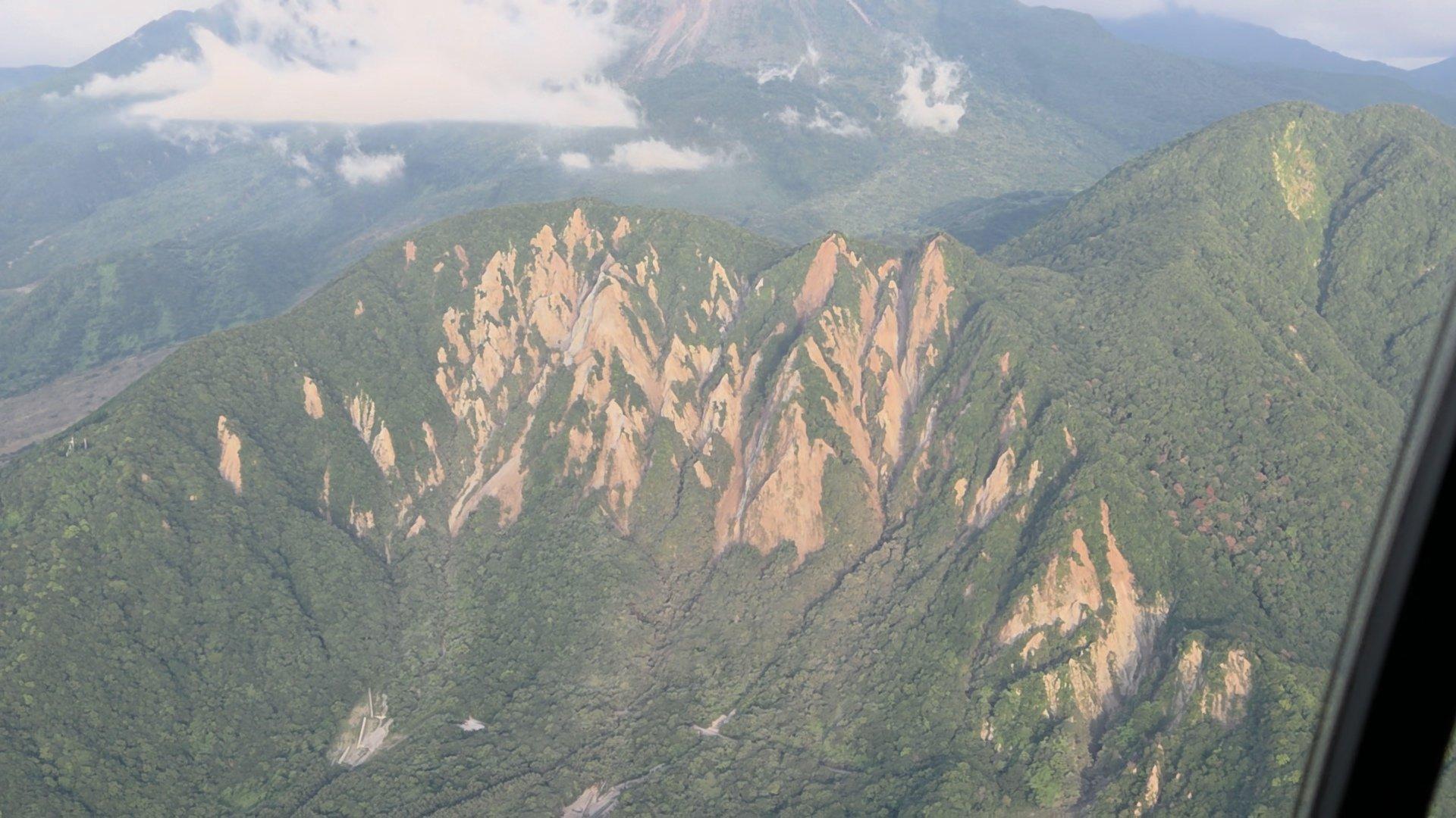 肥後大変島原迷惑。けさの地震で「眉山」再び表面剥離か
