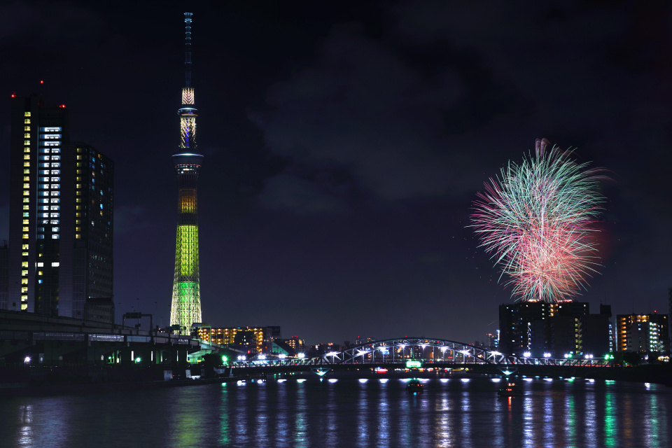 明日7/25は隅田川花火大会　ちな天気