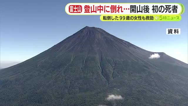 ツアーで来ていた奈良県の男性 登山中に倒れ… 富士山の開山後始めての死者