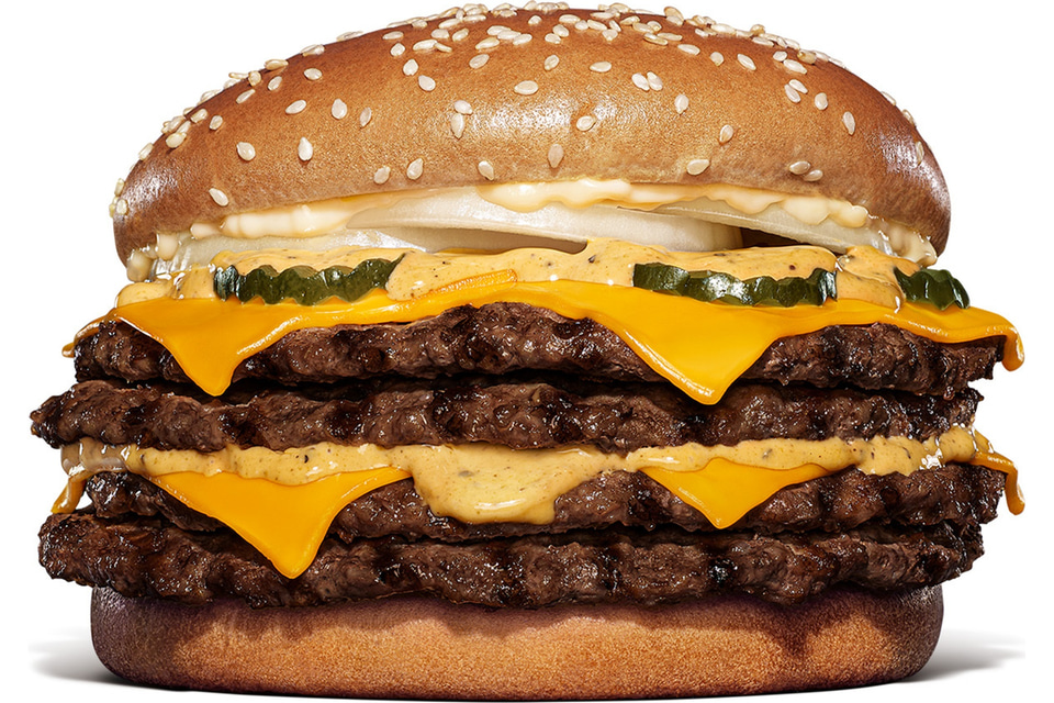 バーガーキング、超大型チーズバーガー発売。総カロリー約1656kcal　単品2490円