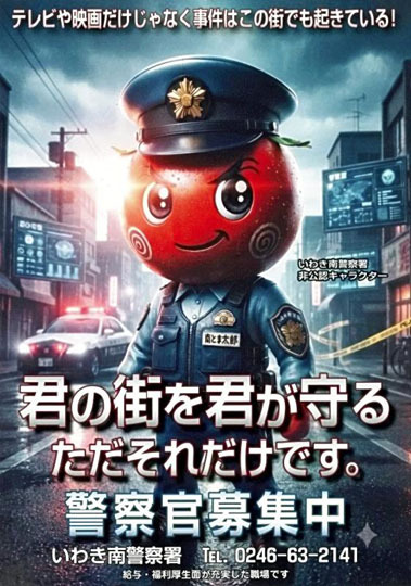 「君の街を君が守る  ただそれだけです」警察官募集に「独自チラシ」福島・いわき南署